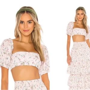 WeWoreWhat Crop Top and Tiered Maxi Skirt Set